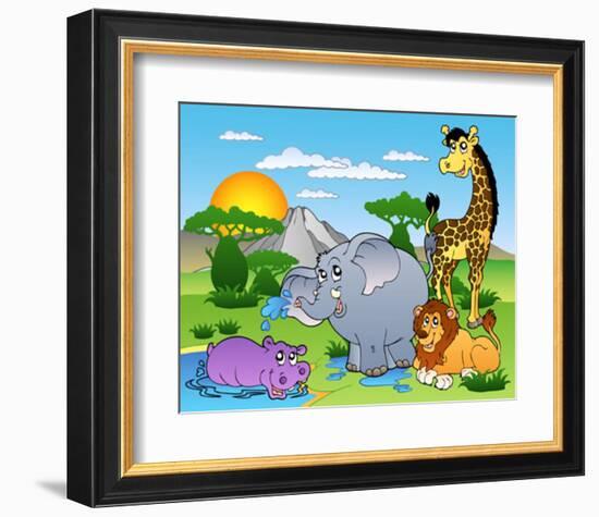 African Animals I-Klara Viskova-Framed Art Print