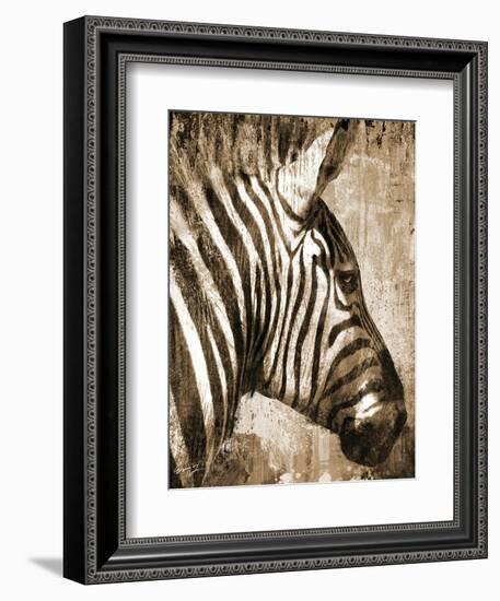 African Animals II - Sepia-Eric Yang-Framed Premium Giclee Print