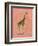 African Animals on Coral I-Studio W-Framed Art Print