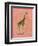 African Animals on Coral I-Studio W-Framed Art Print