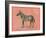 African Animals on Coral IV-Studio W-Framed Art Print