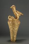 Asante Royal Umbrella Finial Depiciting a Bird and its Young, from Ghana (Gilt Wood)-African-Giclee Print