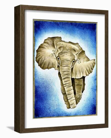 African Continent Watercolor-Ben Heine-Framed Giclee Print