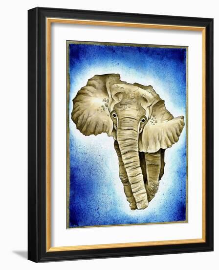 African Continent Watercolor-Ben Heine-Framed Giclee Print