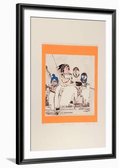 African Dancers-Mireille Kramer-Framed Limited Edition