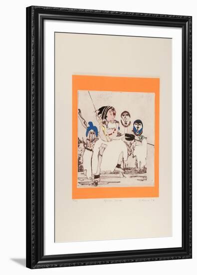 African Dancers-Mireille Kramer-Framed Limited Edition