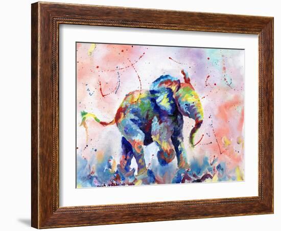 African Elephant Baby-Sarah Stribbling-Framed Art Print