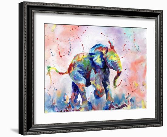 African Elephant Baby-Sarah Stribbling-Framed Art Print