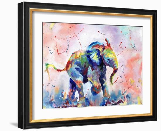 African Elephant Baby-Sarah Stribbling-Framed Art Print