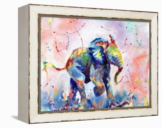 African Elephant Baby-Sarah Stribbling-Framed Stretched Canvas