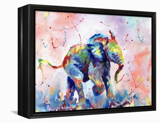 African Elephant Baby-Sarah Stribbling-Framed Stretched Canvas