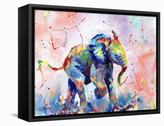 African Elephant Baby-Sarah Stribbling-Framed Stretched Canvas