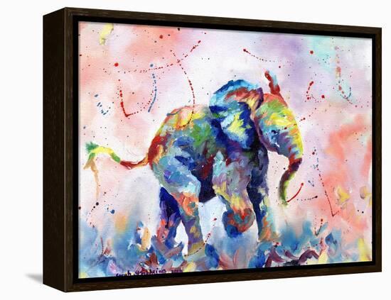 African Elephant Baby-Sarah Stribbling-Framed Stretched Canvas