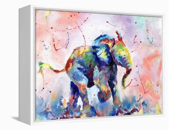 African Elephant Baby-Sarah Stribbling-Framed Stretched Canvas