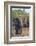 African Elephant Bull (Loxodonta Africana) at Waterhole with Giraffe, Kruger National Park, Africa-Ann & Steve Toon-Framed Photographic Print