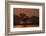 African elephant (Loxodonta africana) dusting at sunset, Chobe National Park, Botswana-Ann and Steve Toon-Framed Photographic Print