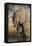 African elephant (Loxodonta africana) with calf drinking, Chobe National Park, Botswana-Ann and Steve Toon-Framed Premier Image Canvas