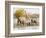 African Elephants and Giraffe at Watering Hole, Namibia-Joe Restuccia III-Framed Photographic Print