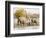 African Elephants and Giraffe at Watering Hole, Namibia-Joe Restuccia III-Framed Photographic Print