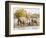 African Elephants and Giraffe at Watering Hole, Namibia-Joe Restuccia III-Framed Photographic Print