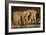 African Elephants (Loxodonta Africana) at Waterhole, Etosha National Park, Namibia-null-Framed Photographic Print