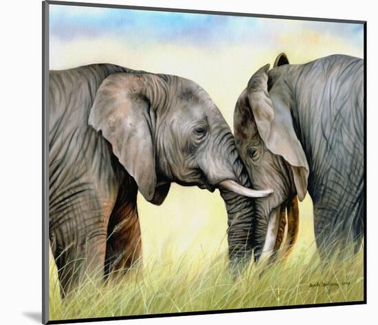 African Elephants-Sarah Stribbling-Mounted Art Print