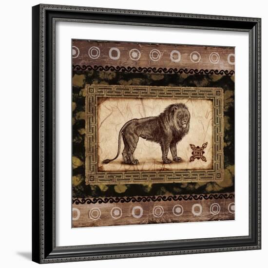 African Expression Square II-Michael Marcon-Framed Art Print