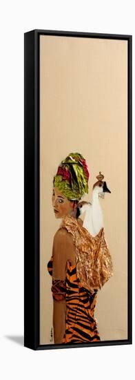 African Lady with 2 Ducks, 2016-Susan Adams-Framed Premier Image Canvas