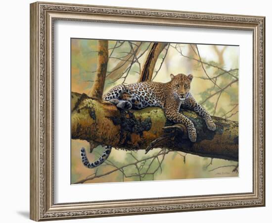 African Leopard-John Zaccheo-Framed Giclee Print