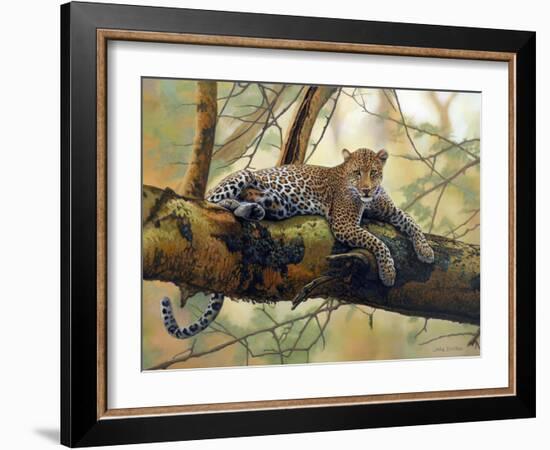 African Leopard-John Zaccheo-Framed Giclee Print