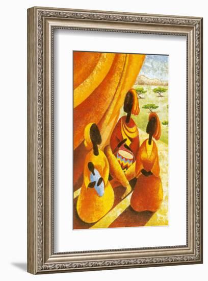 African Life II-Monica Reed-Framed Art Print