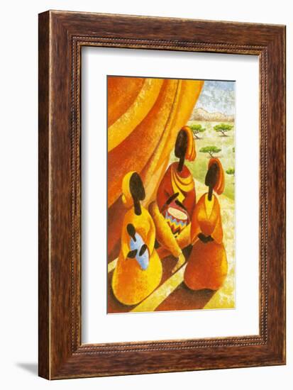 African Life II-Monica Reed-Framed Art Print