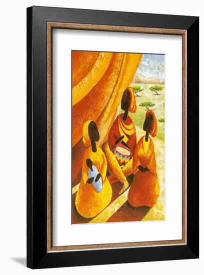 African Life II-Monica Reed-Framed Art Print