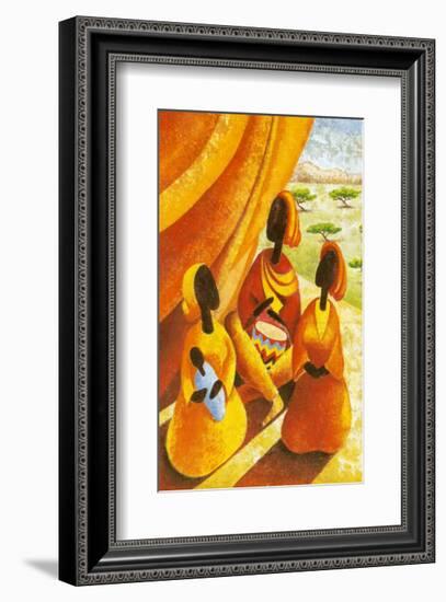 African Life II-Monica Reed-Framed Art Print