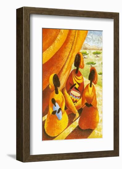 African Life II-Monica Reed-Framed Art Print