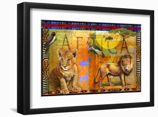 African Lion-Chris Vest-Framed Art Print
