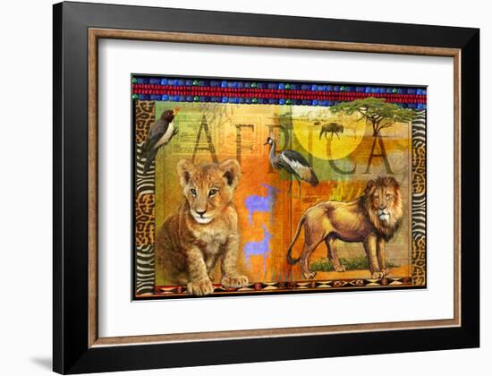 African Lion-Chris Vest-Framed Art Print