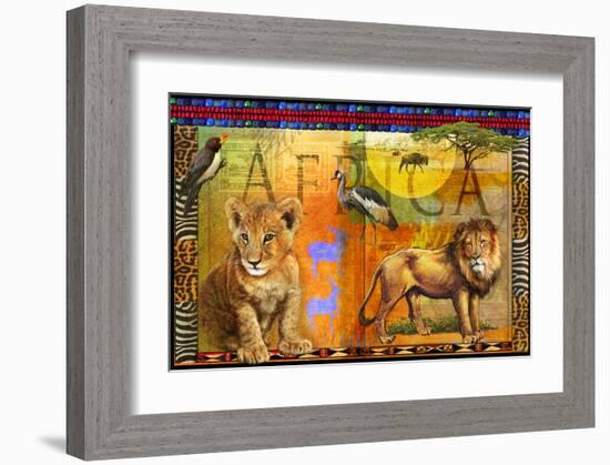 African Lion-Chris Vest-Framed Art Print