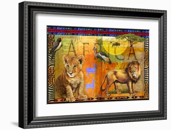 African Lion-Chris Vest-Framed Art Print