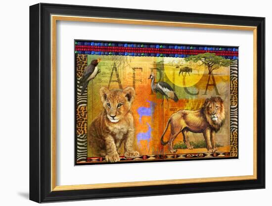 African Lion-Chris Vest-Framed Art Print