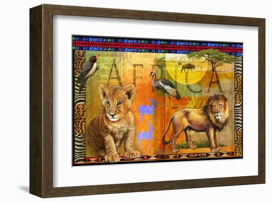 African Lion-Chris Vest-Framed Art Print