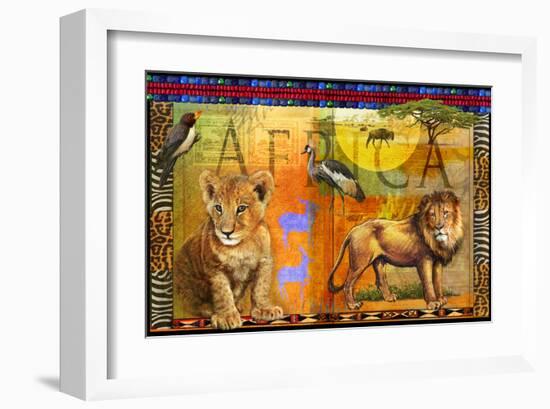 African Lion-Chris Vest-Framed Art Print