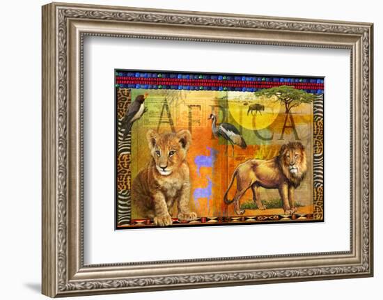 African Lion-Chris Vest-Framed Art Print