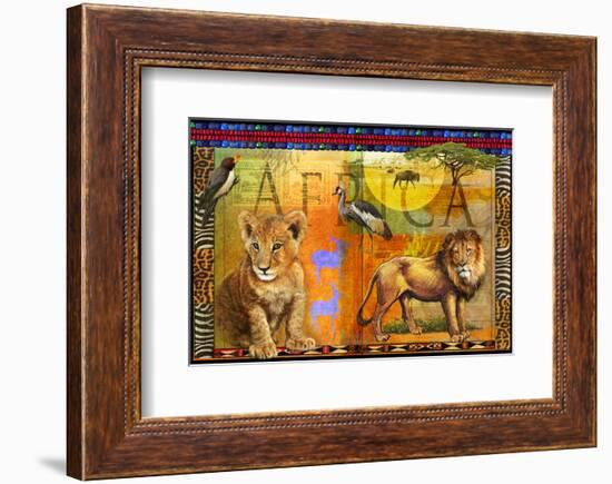 African Lion-Chris Vest-Framed Art Print