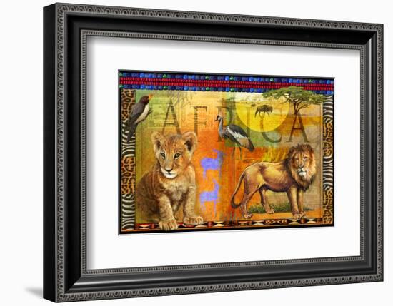 African Lion-Chris Vest-Framed Art Print
