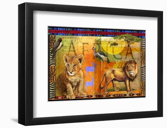 African Lion-Chris Vest-Framed Art Print