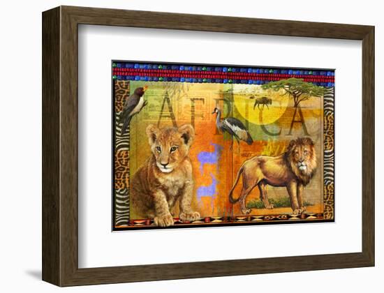 African Lion-Chris Vest-Framed Art Print