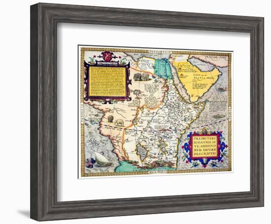 African Map, 1595-Abraham Ortelius-Framed Giclee Print