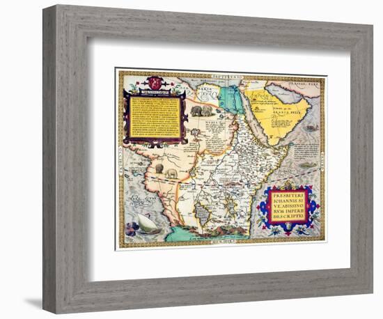 African Map, 1595-Abraham Ortelius-Framed Giclee Print