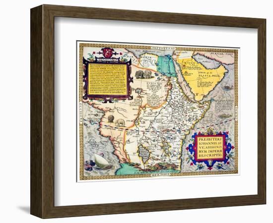 African Map, 1595-Abraham Ortelius-Framed Giclee Print